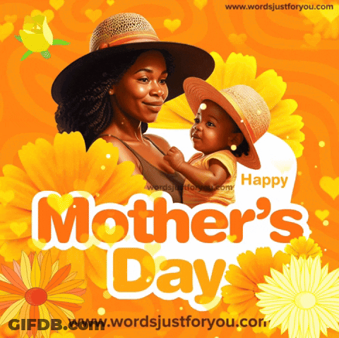 Mother's Day Card With Woman And Child GIF