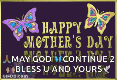 Mother's Day Greeting Card With Butterflies GIF