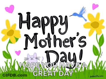 Mother's Day Greeting Card With Flower Wreath GIF