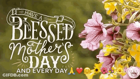 Mother's Day Greeting Card With Flowers GIF