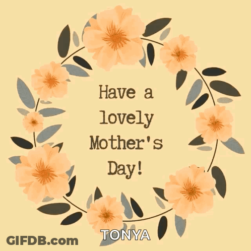 Mother's Day Greeting Card With Flowers GIF