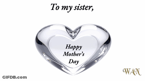 Mother's Day Greeting Card With Heart And Roses GIF