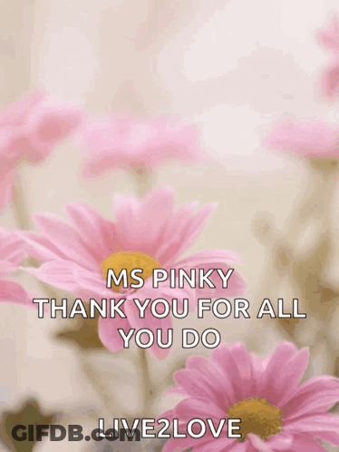 Mother's Day Greeting Card With Pink Flowers GIF