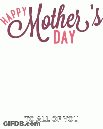 Mother's Day Greeting Card With Pink Flowers GIF