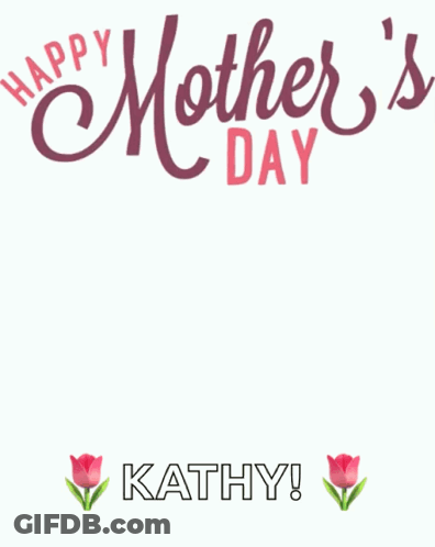 Mother's Day Greeting Card With Pink Flowers GIF