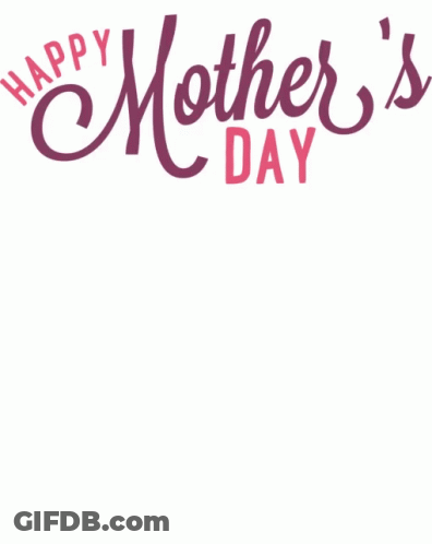 Mother's Day Greeting Card With Pink Flowers GIF