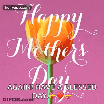 Mother's Day Greeting Card With Tulip GIF