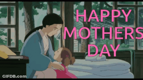 Mother's Day Greeting Card With Woman And Girl GIF