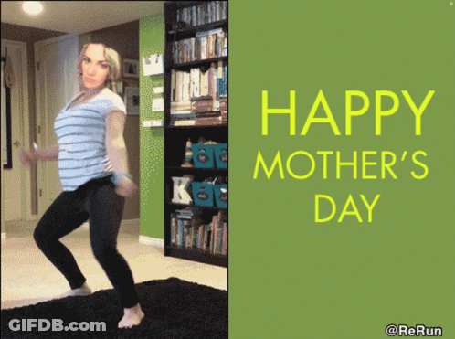 Mother's Day Greeting Card Woman Dancing GIF