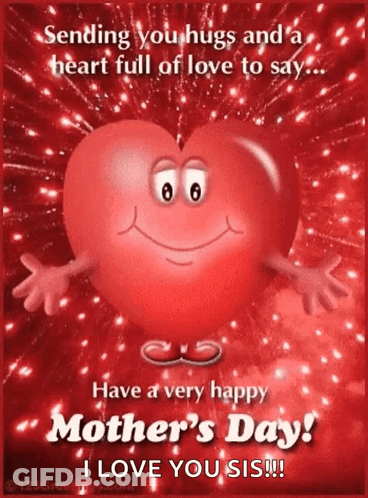 Mother's Day Heart Greeting Card GIF