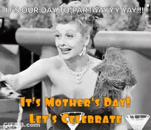 Mother's Day Poster With Coffee And Best Friends GIF