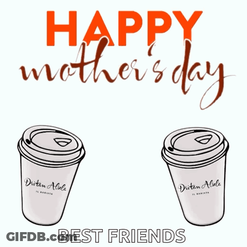 Mother's Day Poster With Coffee GIF