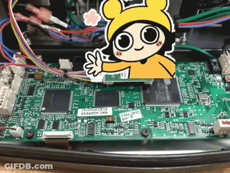 Motherboard With Cartoon Character Sticker GIF