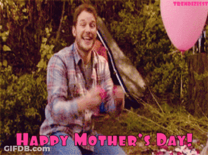 Mothers Day Funny Chris Pratt Throwing Petals GIF
