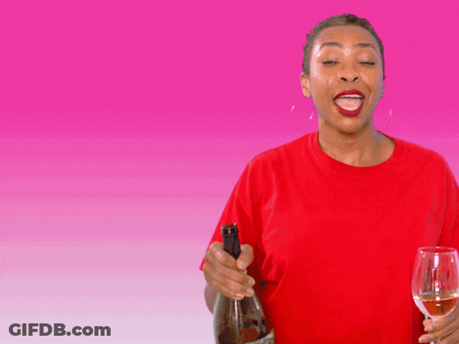 Mothers Day Funny Mom Drinking Alone GIF
