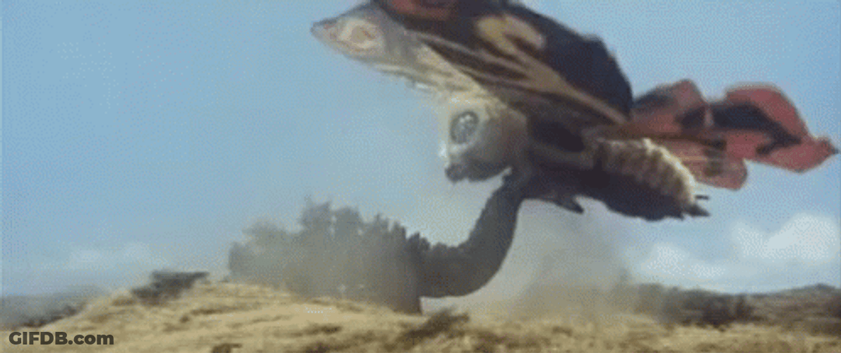 Mothra Pull Out Godzilla GIF