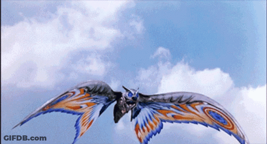 Mothra Rainbow Wings GIF