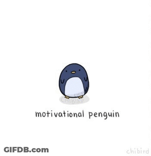 Motivation Penguin Quote GIF