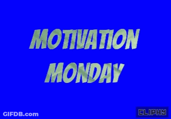 Motivational Monday Blue Background GIF