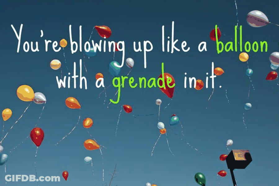 Motivational Quotes Like A Balloon GIF