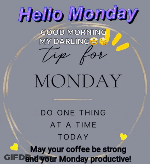 Motivational Tips For Monday GIF