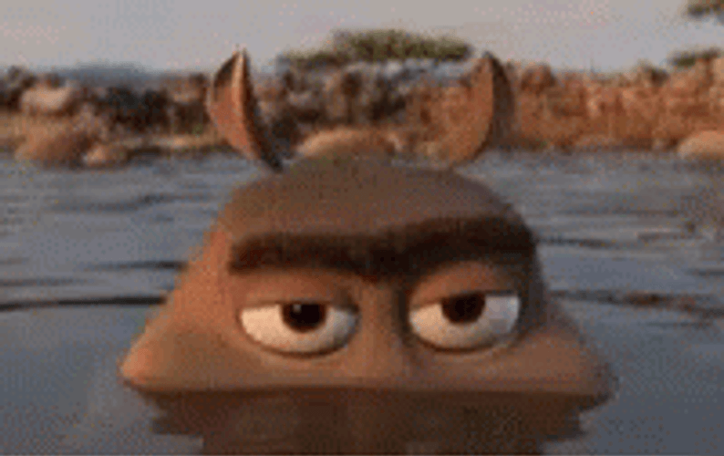 Moto Moto Eyebrow Twitch Submerged In Water GIF