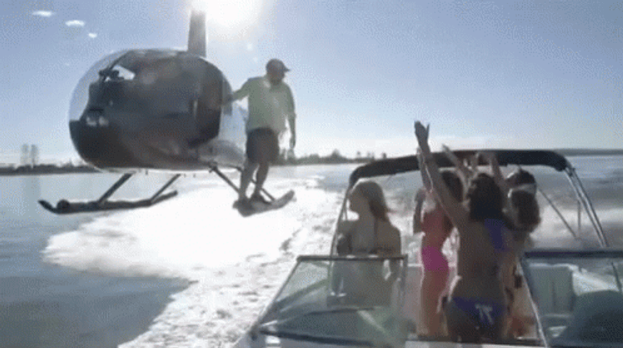 Motorboat And Helicopter GIF