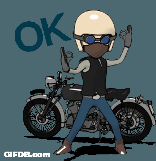 Motorcycle Animation Dab Ok Okay GIF