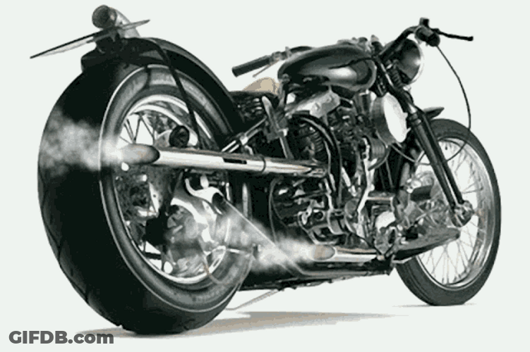 Motorcycle Exhaust Pipe Smoking GIF