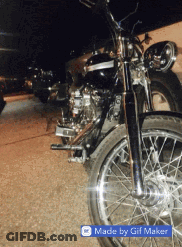 Motorcycle Parked In Driveway Made By GIF Maker GIF