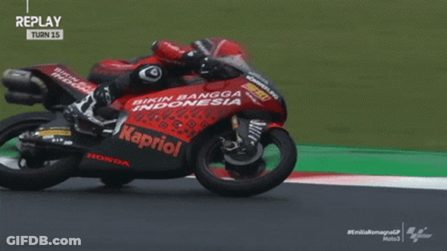 Motorcycle Race Crash GIF