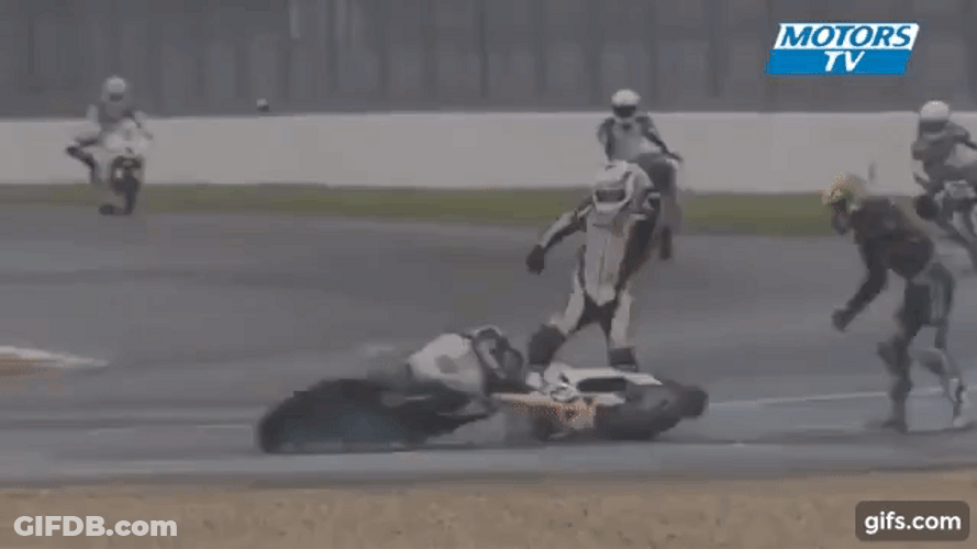 Motorcycle Racing Troubles GIF
