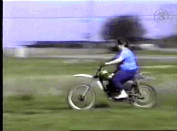 Motorcycle Ramp Stunt Fail Fat Woman GIF