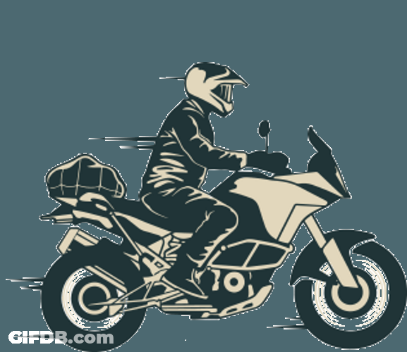 Motorcycle Riding Motion Sports Bike Animation GIF