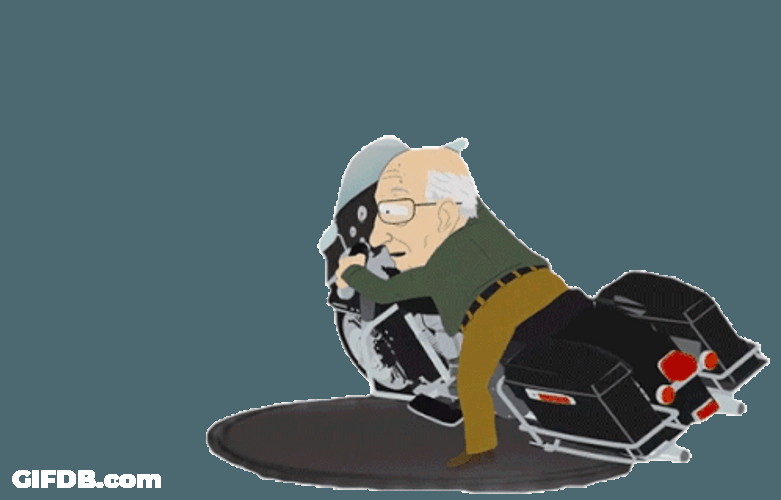 Motorcycle South Park Spinning Donut GIF
