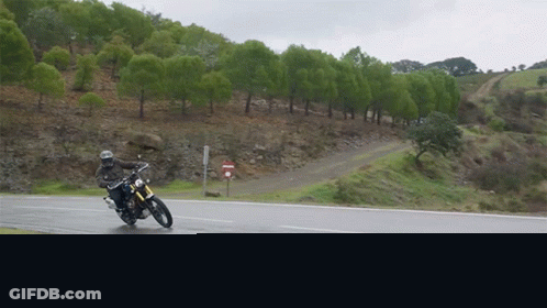 Motorcyclist Riding Motorcycle GIF