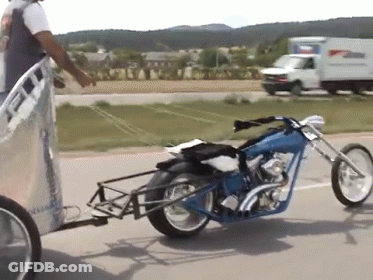 Motorcyclist With Dashboard Saying No GIF
