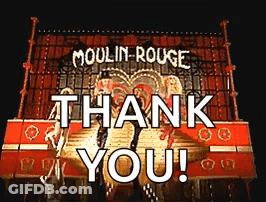 Moulin Rouge Sign Saying Thank You GIF