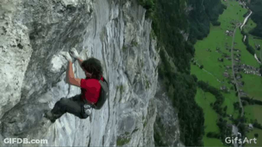 Mountain Climber Bye Bye GIF