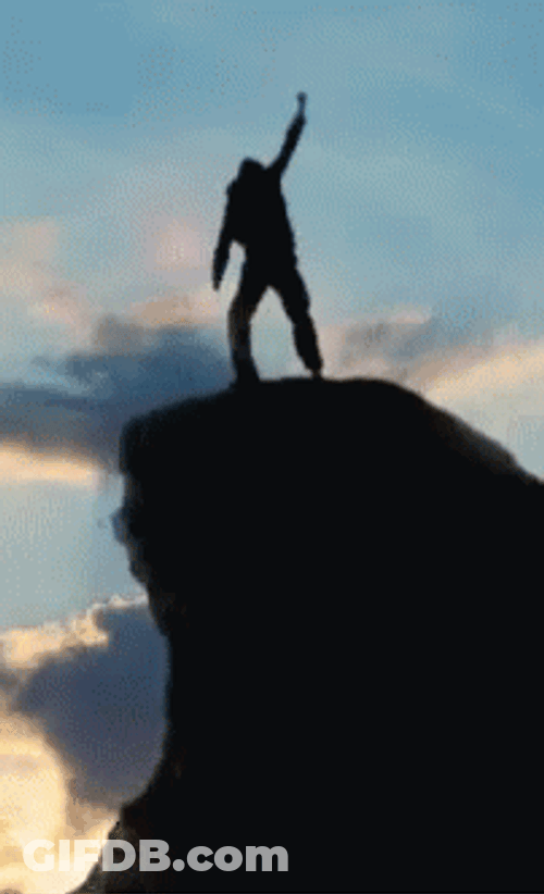 Mountain Climbers Celebrates Peak GIF