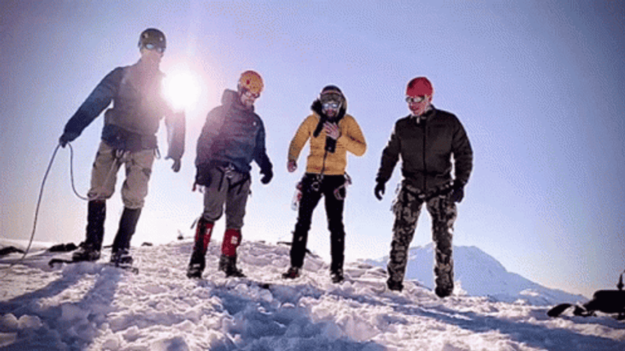 Mountain Climbers Group Jumpshot GIF