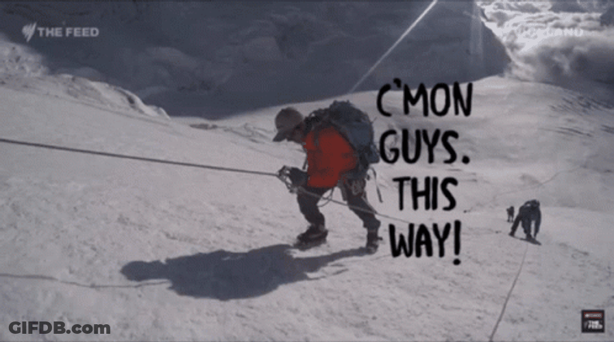 Mountain Climbers Guys This Way GIF