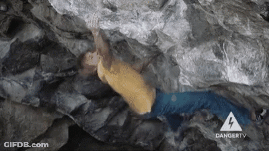 Mountain Climbers In So Much Danger GIF