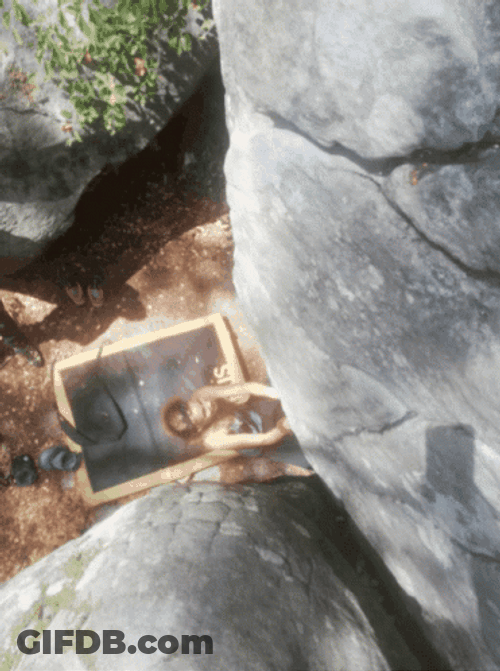 Mountain Climbers On The Rocks GIF