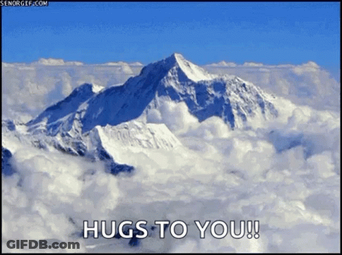 Mountain With Hugs To You GIF