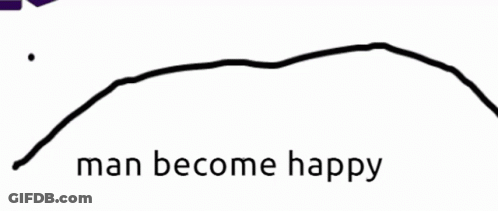 Mountain With Words Man Become Happy GIF