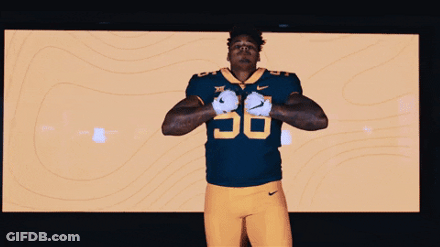 Mountaineers Player Posing With Confidence And Flexing GIF