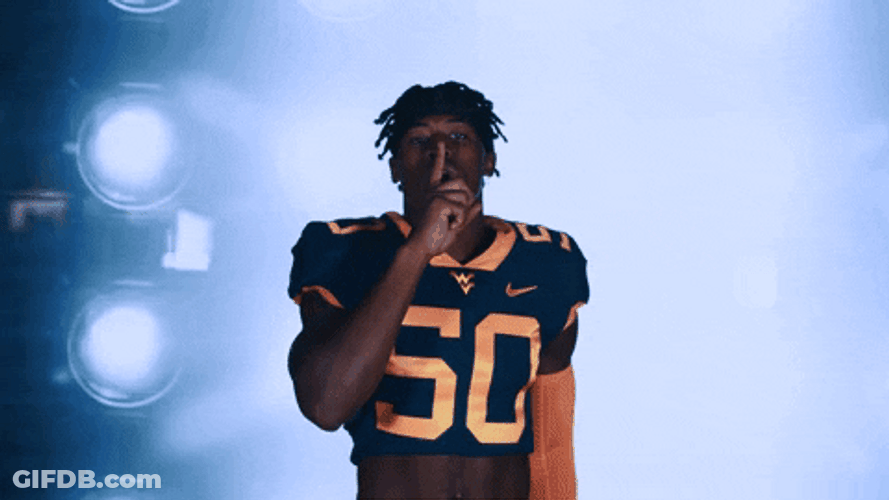 Mountaineers Player Shushing Pose GIF