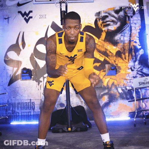 Mountaineers Player Tapping Floor With Both Hands GIF