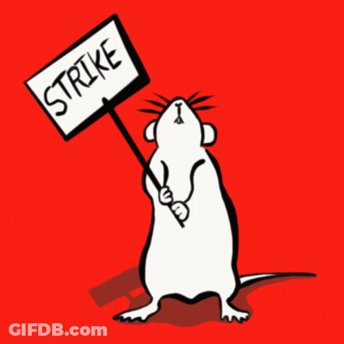 Mouse Holding Strike Sign GIF